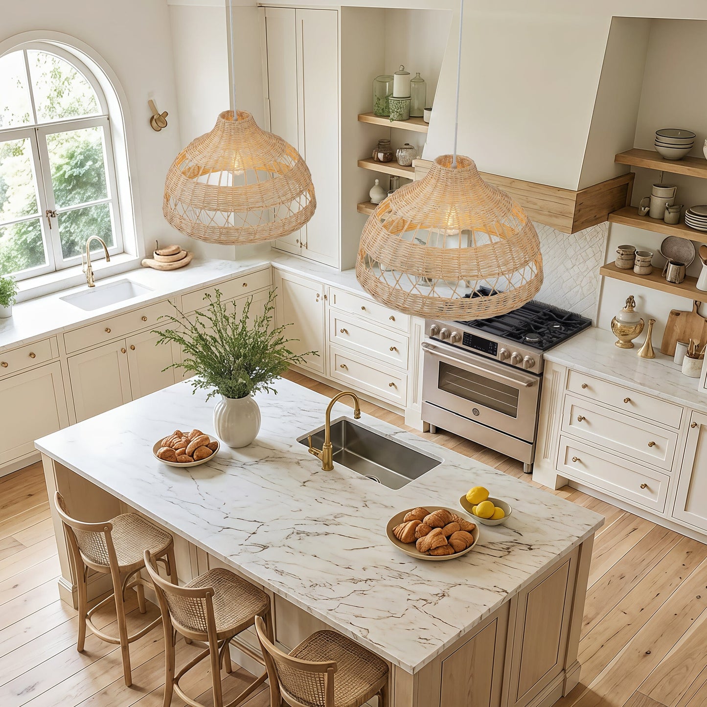 Lightsin Cella-Natural Rattan Pendant Light - Handwoven Ceiling Light, Durable & Rustic Lightsin UK 