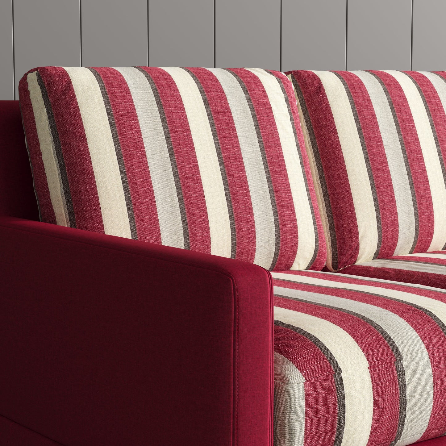 Cottonfy Country Check Sofa with Removable Skirted Covers Living and Home 