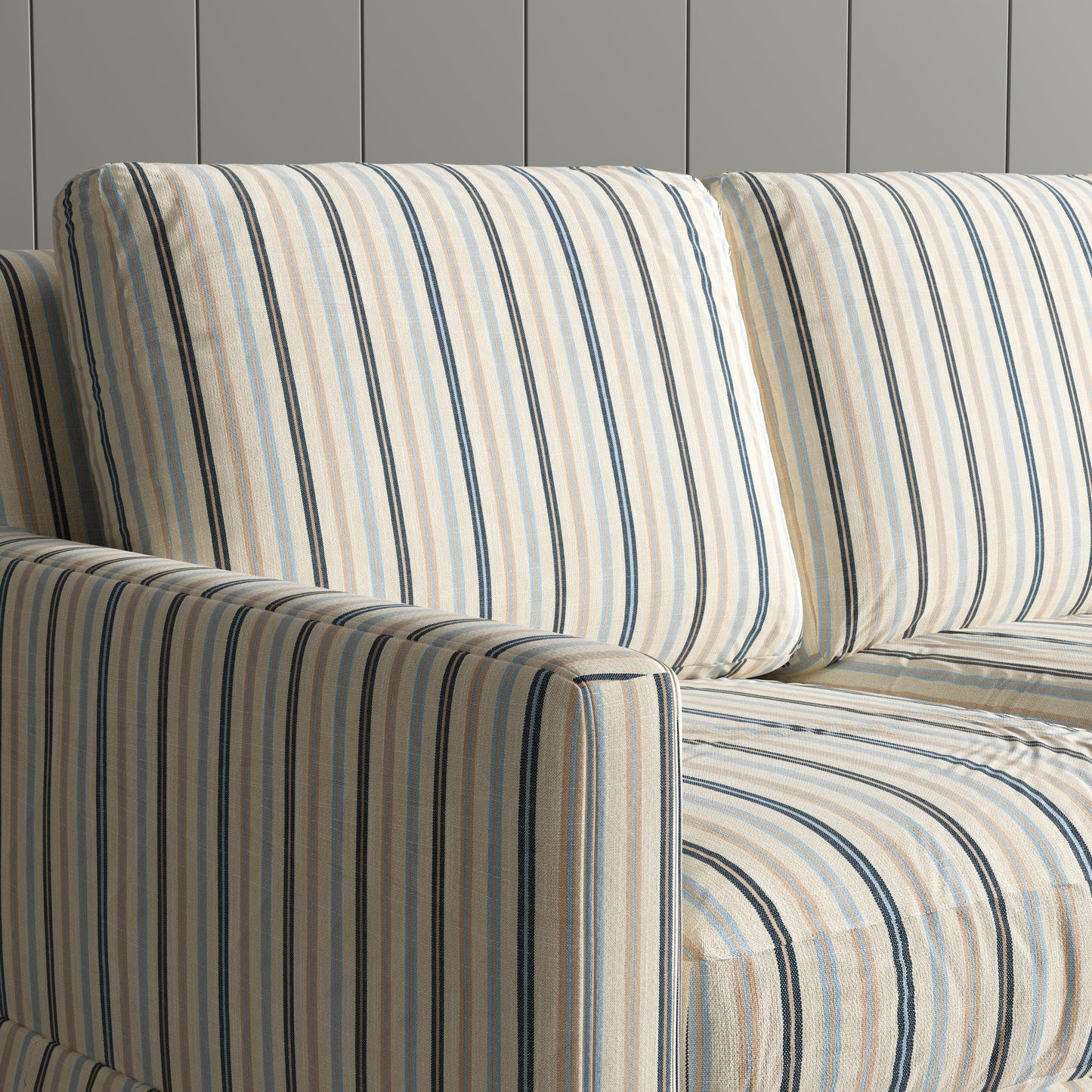 Country Check Sofa with Removable Skirted Covers