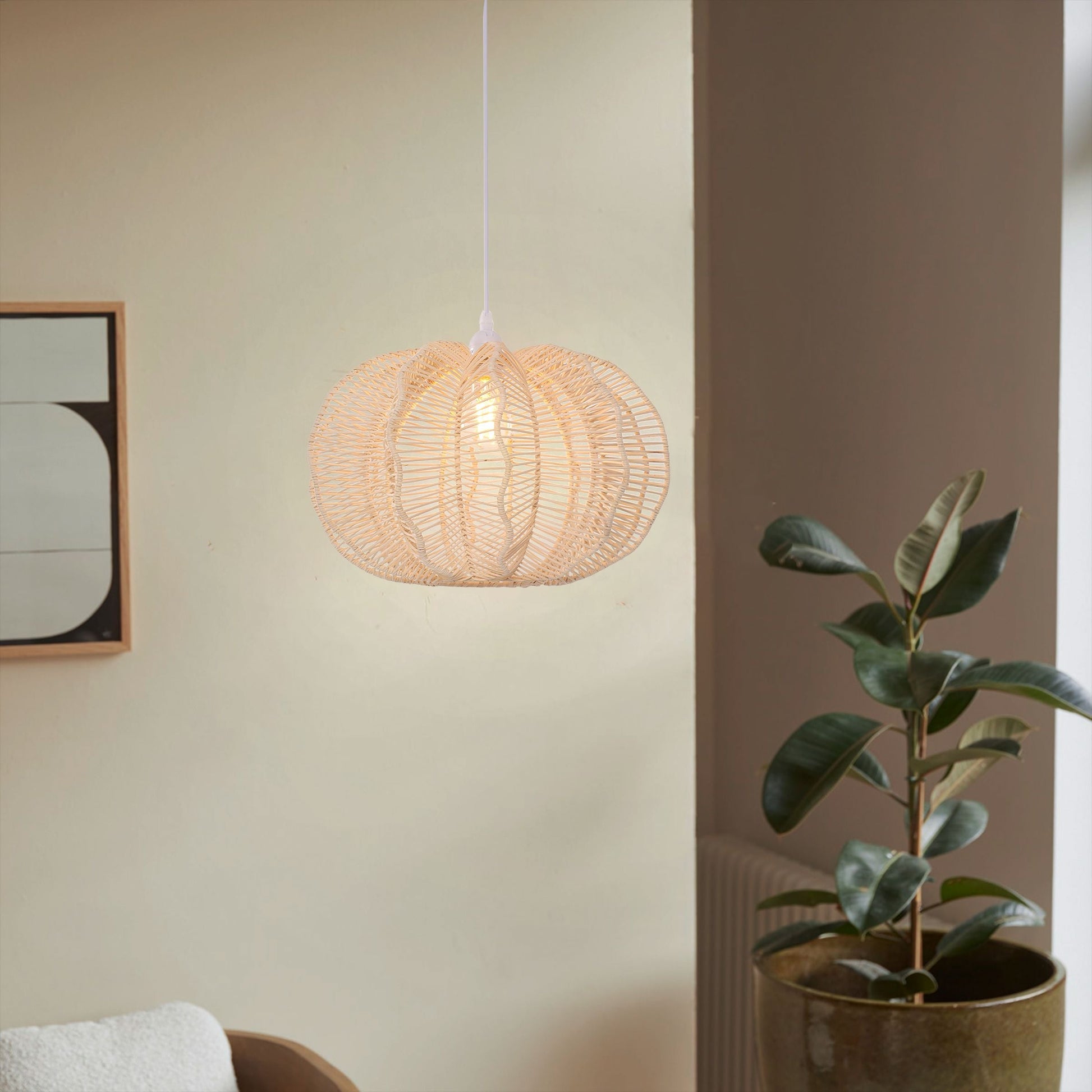 Lightsin Woven Rattan Ceiling Light for a Serene Ambiance Lightsin UK 