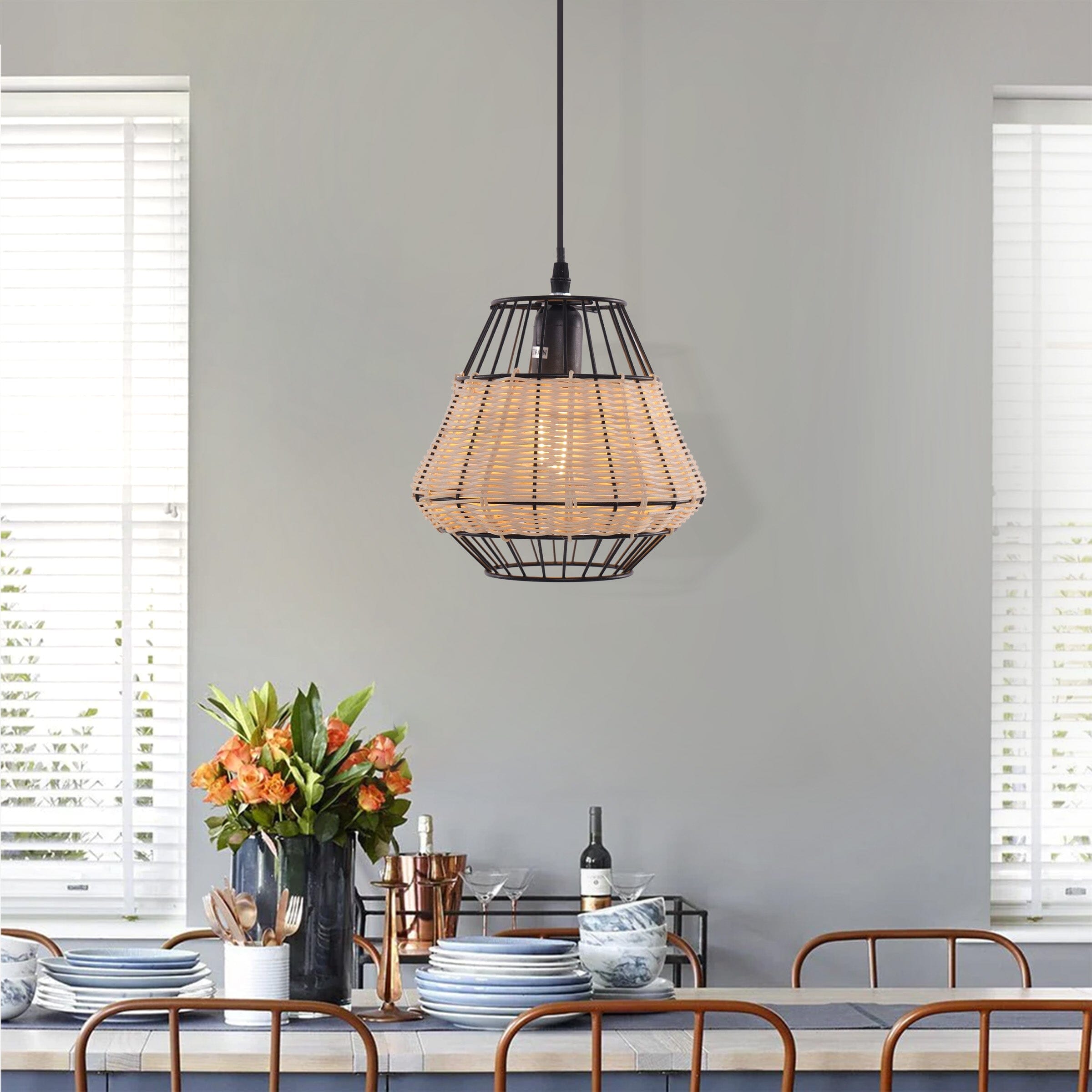 Lightsin Hexagonal Woven Pendant Light for Natural Warmth and Modern Style Lightsin UK 