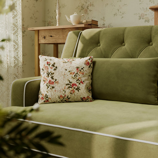 Country Fringe Skirt Sofa for Relaxed Home Living