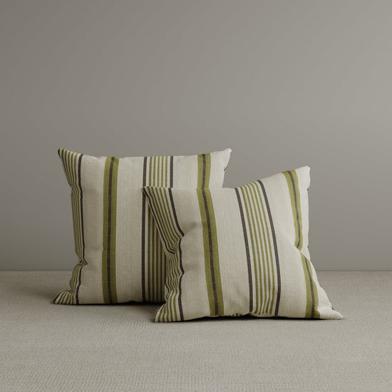 🎁 Square Exclusive Design Cushion in Green Striped Cotton Linen, 45*45CM (100% off)