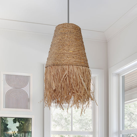 Living Nest UK Zen Wabi-Sabi Woven Pendant Light with Natural Grass Texture Living Nest UK 1 unit