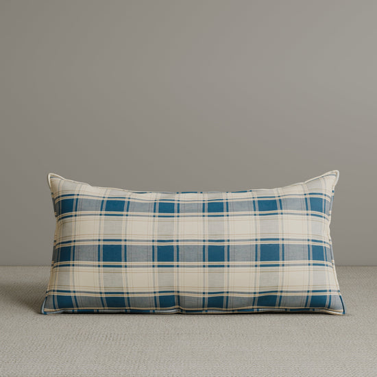 🎁 Exclusive Waist Cushion in Dark Blue Checkered Cotton Linen, 56*27*12 CM (100% off)