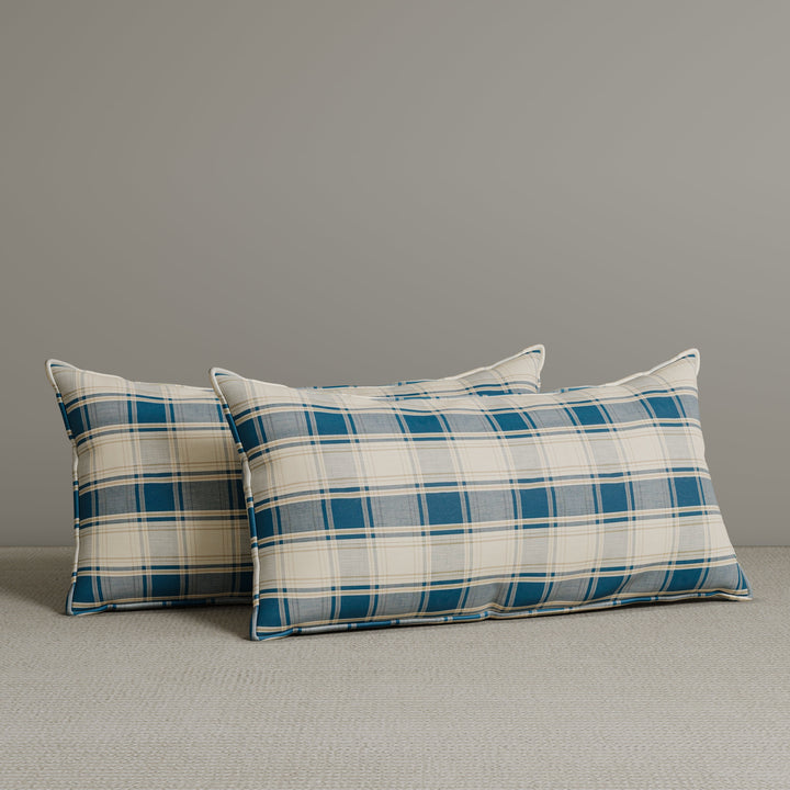 🎁 Exclusive Waist Cushion in Dark Blue Checkered Cotton Linen, 56*27*12 CM (100% off)
