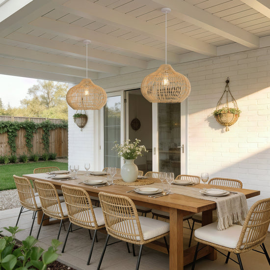 Lightsin Cella-Natural Bamboo Basket Shape Pendant Light Lightsin UK 