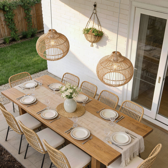 Lightsin Cella-Natural Bamboo Basket Shape Pendant Light Lightsin UK 