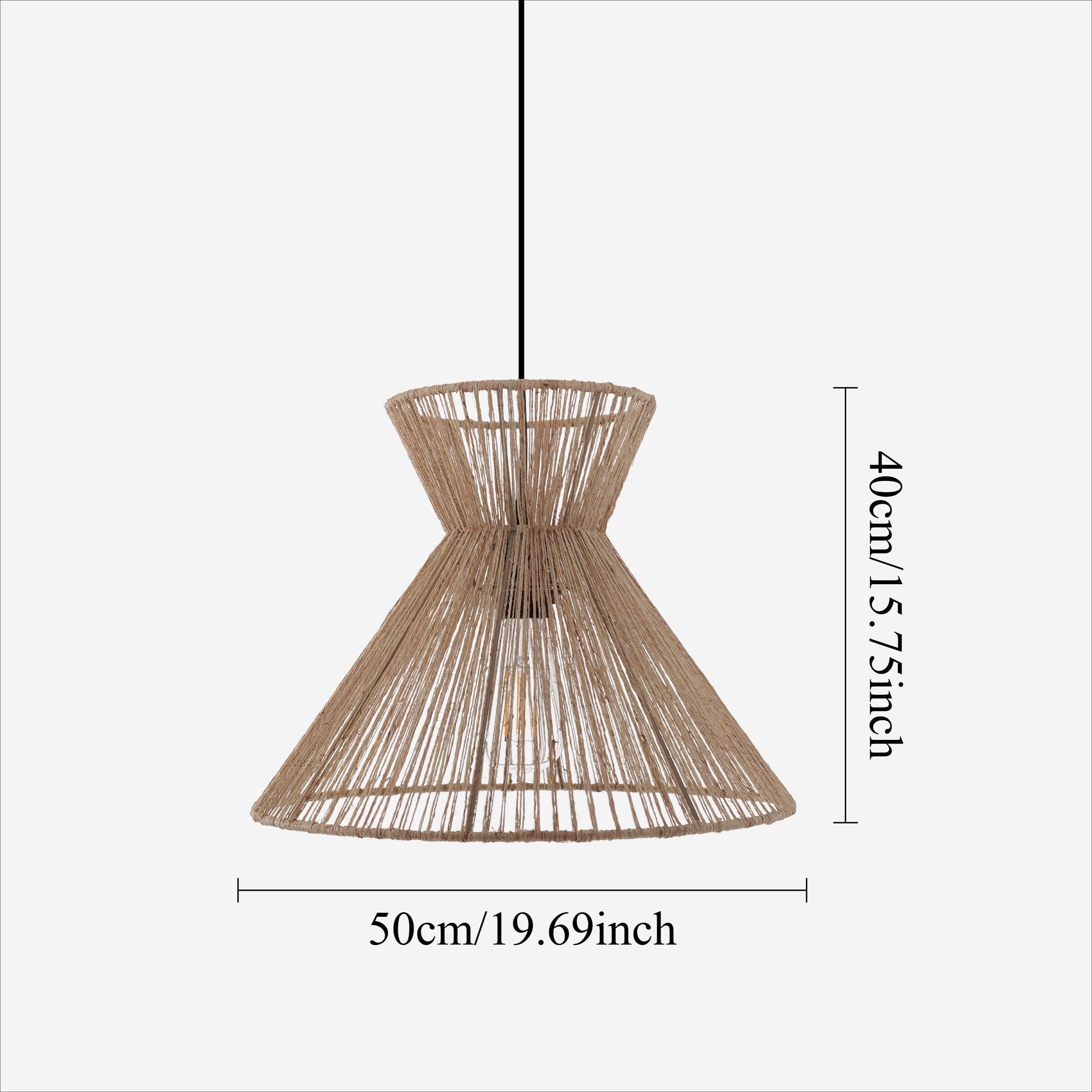 Living Nest UK Handcrafted Paper Rope Pendant Light for Cozy Living Spaces Living Nest UK