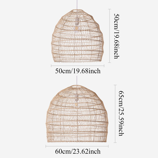 Lightsin Natural Rattan Pendant Light with Optional Woven Inner Sphere Lightsin UK