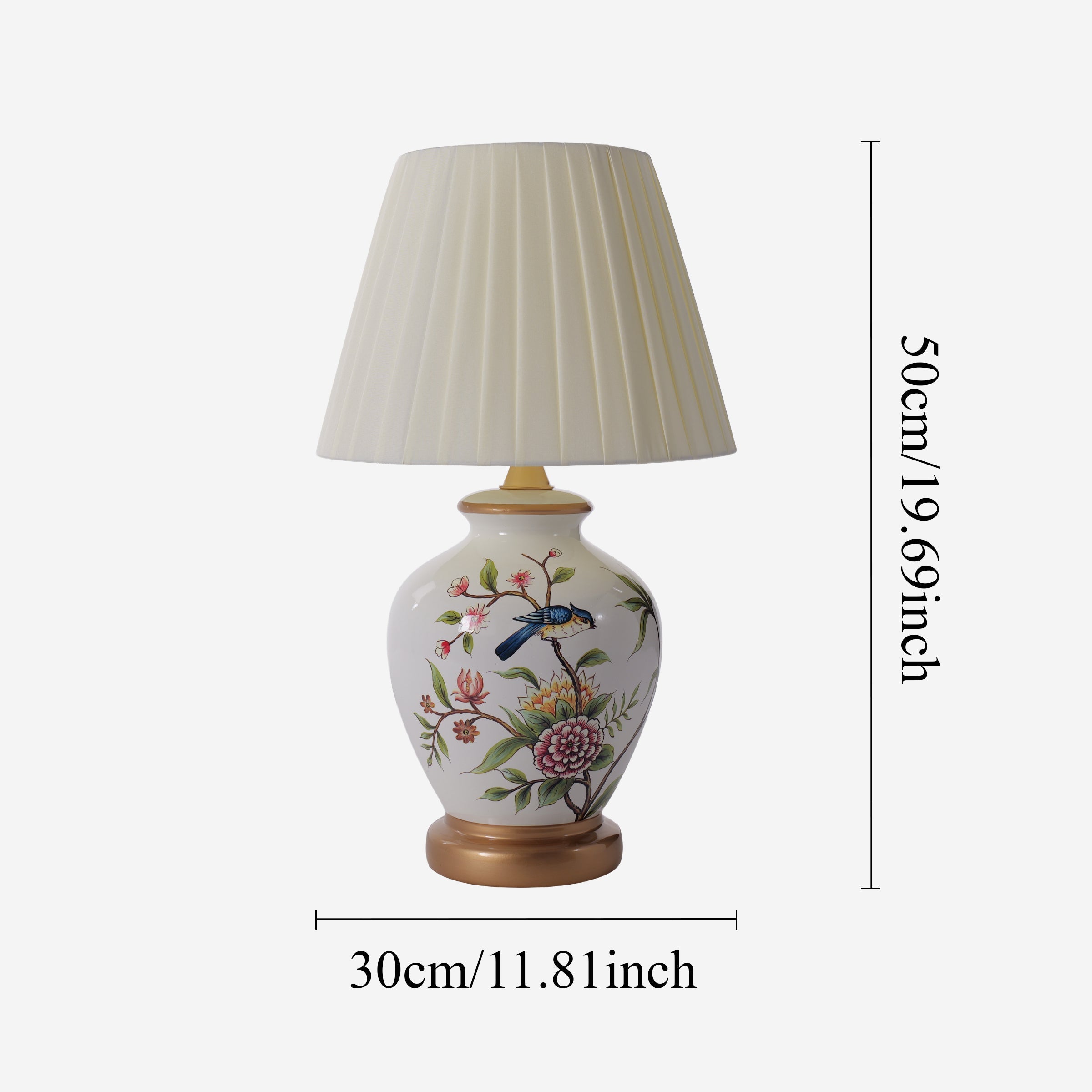 Chinoiserie Hand-Painted Ceramic Table Lamp Collection