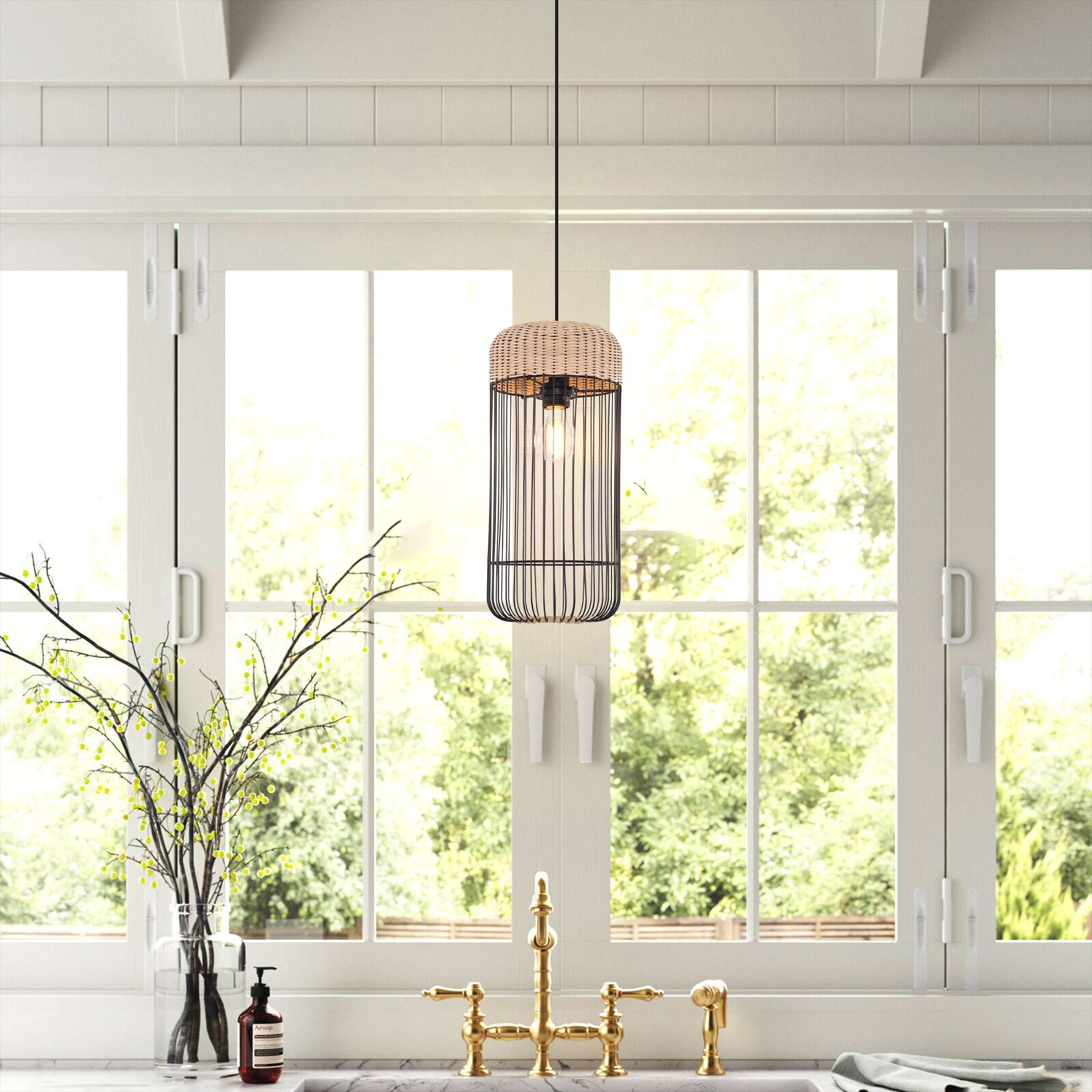 Lightsin Woven Rattan Cylinder Pendant Light for Warm and Inviting Spaces Lightsin UK 