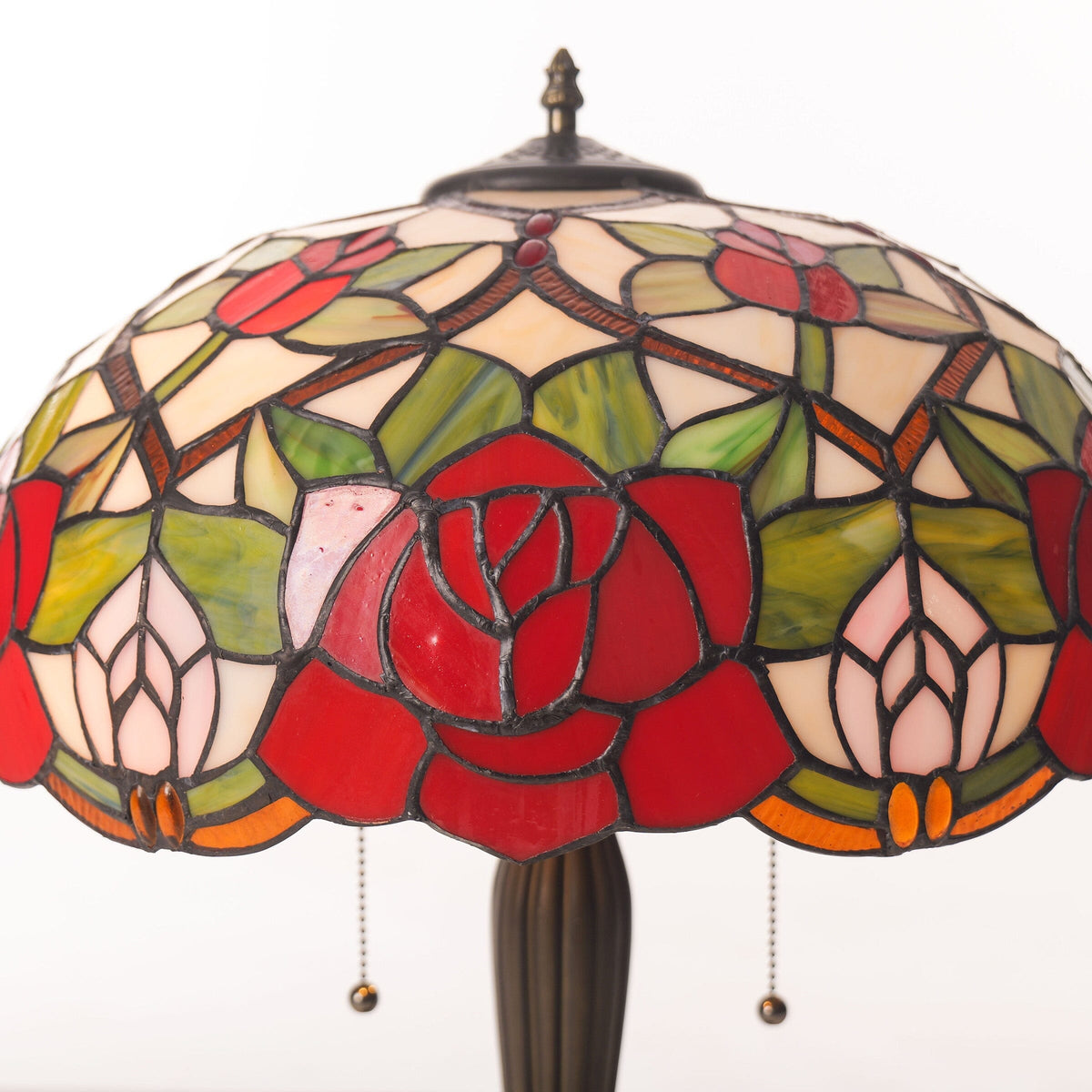 Living Nest UK Tiffany Table Lamp | Handcrafted Stained Glass Rose Series Living Nest UK
