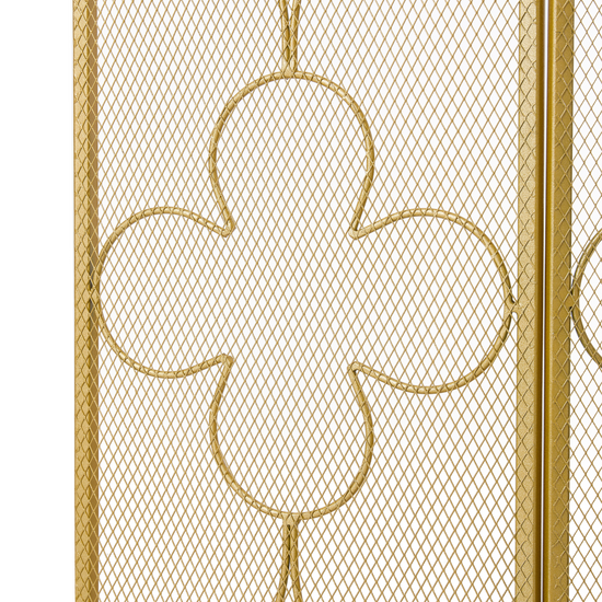 Iron Fireplace Screen Gold Powder Coated – 122x2.3x77.5cm
