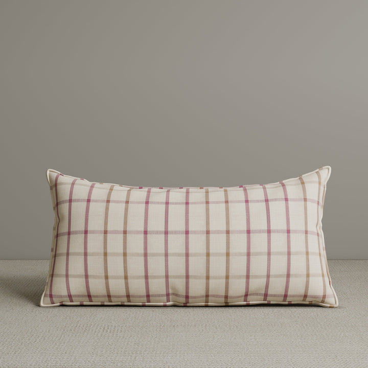 🎁 Exclusive Waist Cushion in Pink Checkered Cotton Linen, 56*27*12 CM (100% off)