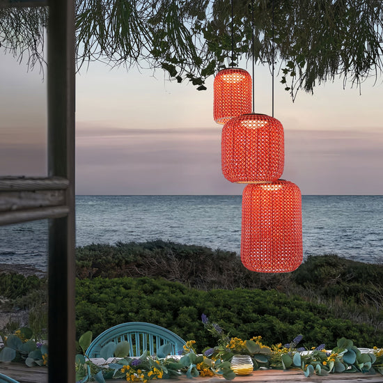 Living Nest UK Designer High-End Handwoven Multi-Light Outdoor Pendant Light Living Nest UK