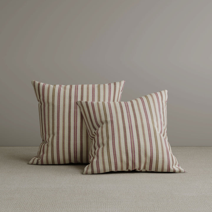 Cottonfy Square Exclusive Design Cushion in Red Striped Cotton Linen, 45*45CM Living and Home 2 PCS 