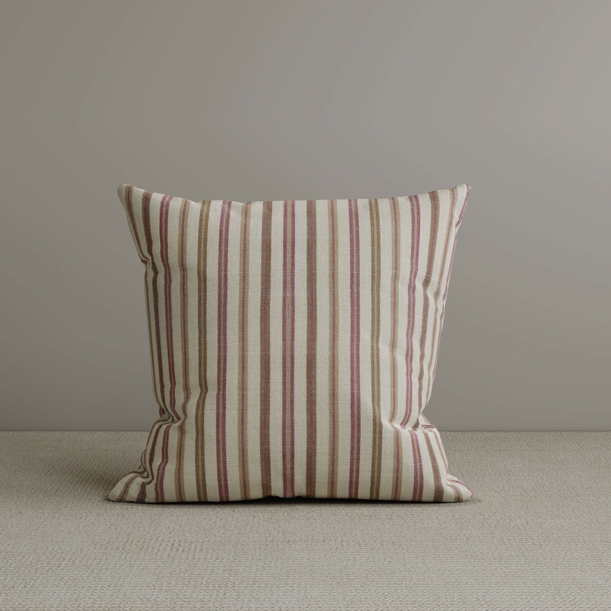 Cottonfy Square Exclusive Design Cushion in Red Striped Cotton Linen, 45*45CM Living and Home 1 PC 
