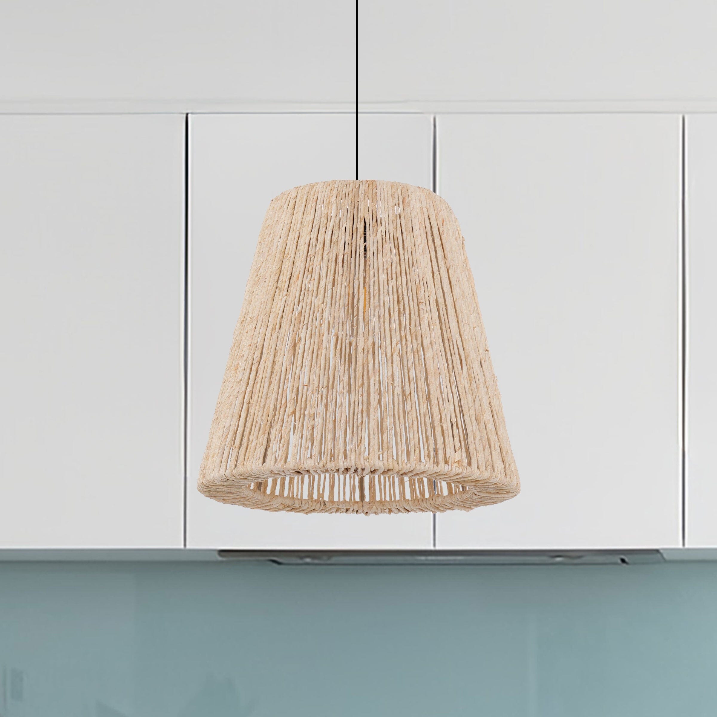 Living Nest UK Rustic Hemp Rope Woven Pendant Light for Cozy Interiors Living Nest UK