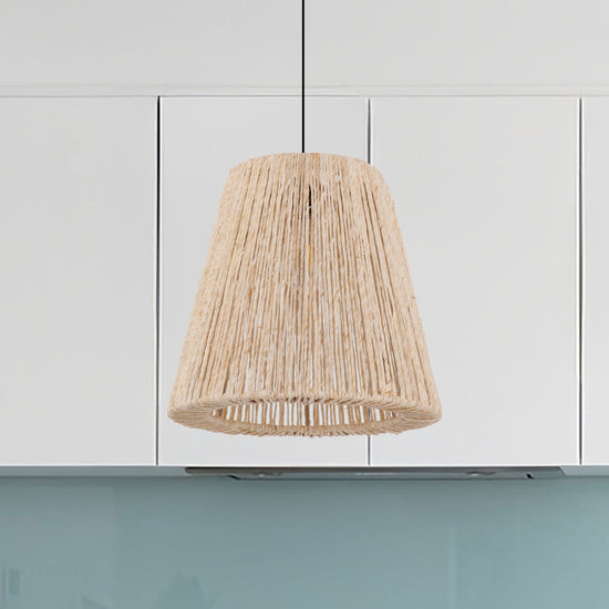 Living Nest UK Rustic Hemp Rope Woven Pendant Light for Cozy Interiors Living Nest UK