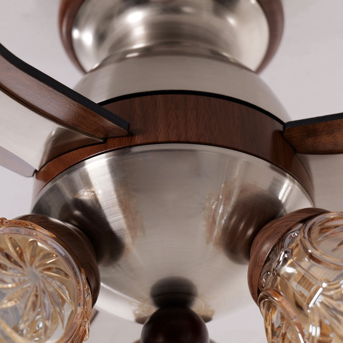 36 inch reversible ceiling fan with LED light in a neutral lounge setting