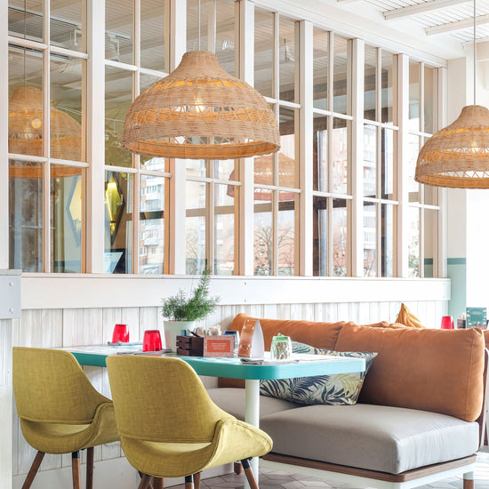 Lightsin Natural Rattan Pendant Light - Handwoven Ceiling Light, Durable & Rustic Lightsin UK 
