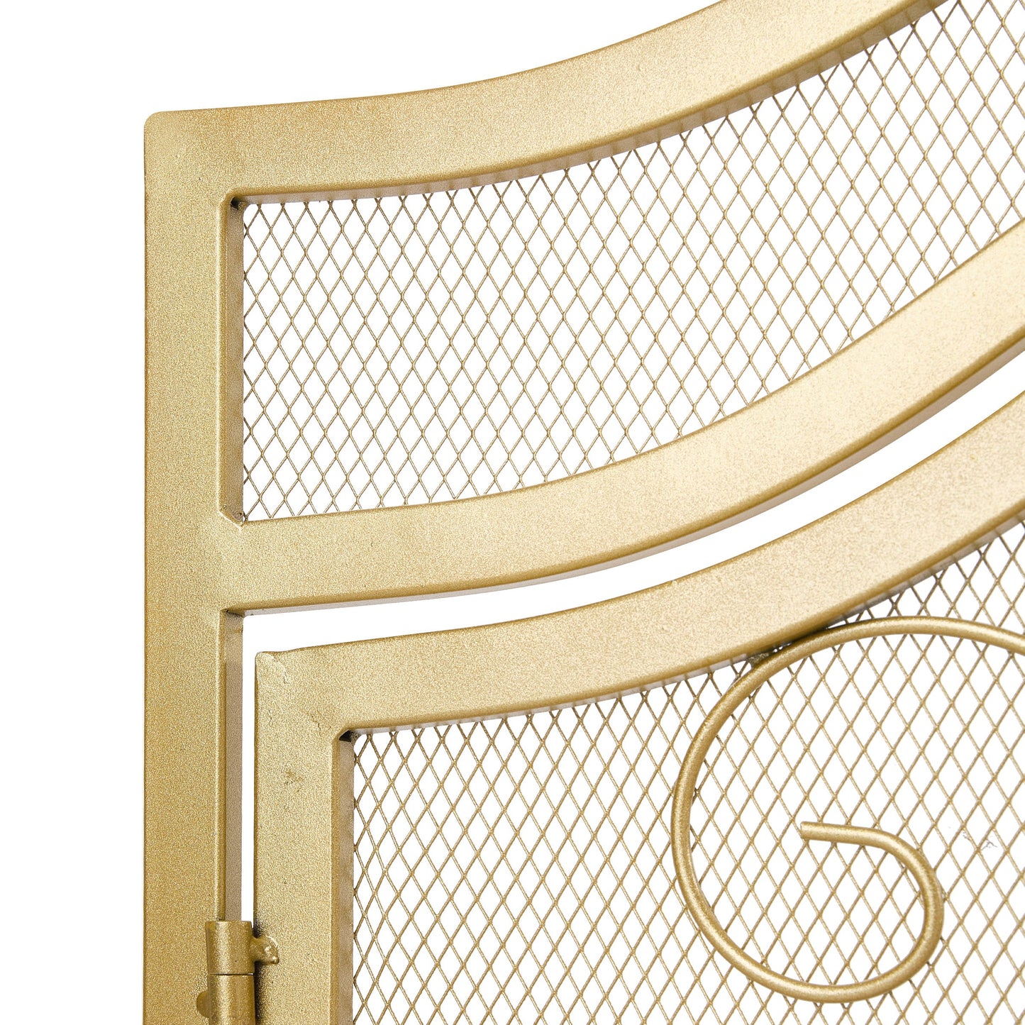 Iron Fireplace Screen Gold Powder Coated – 90x32x78.8cm