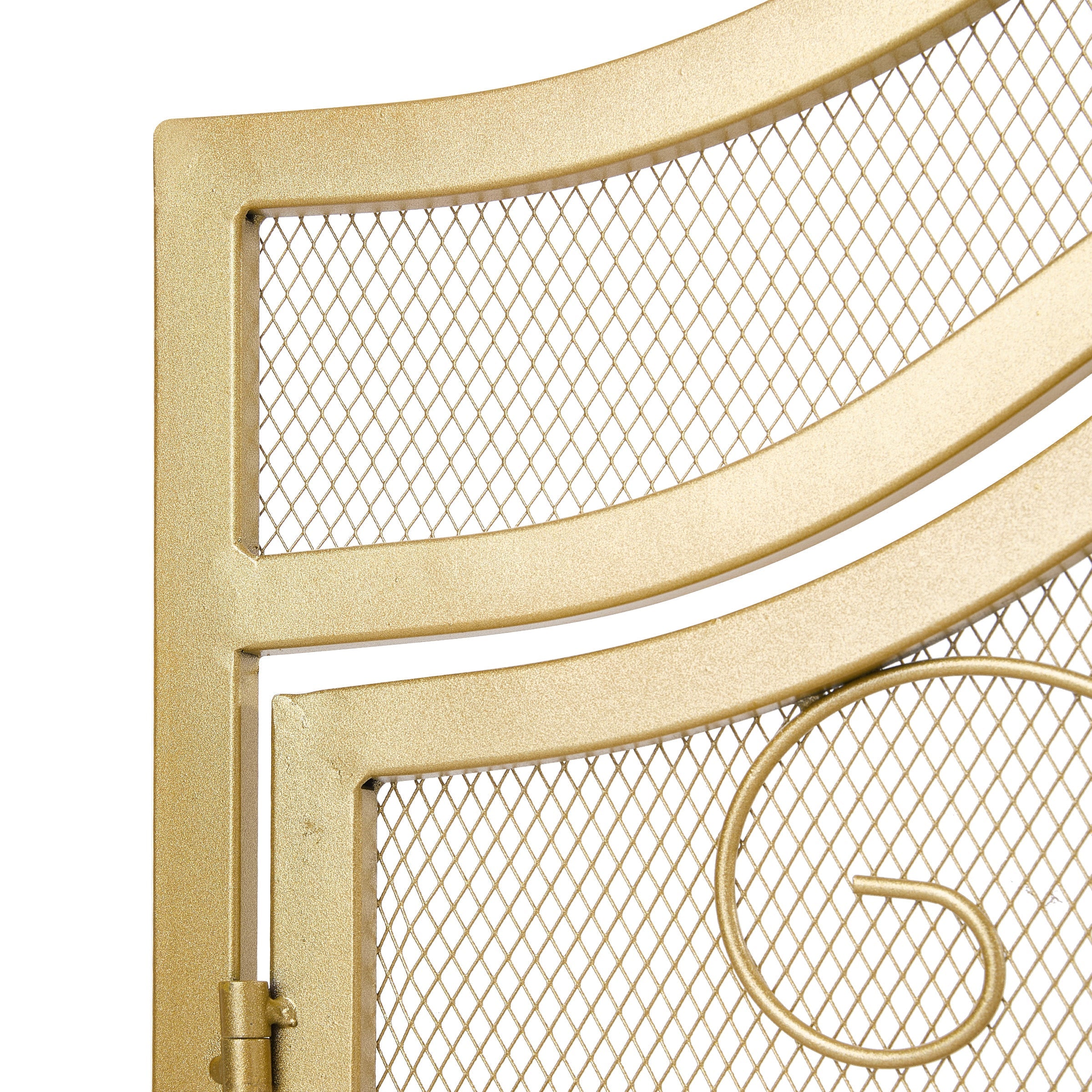 Iron Fireplace Screen Gold Powder Coated – 90x32x78.8cm