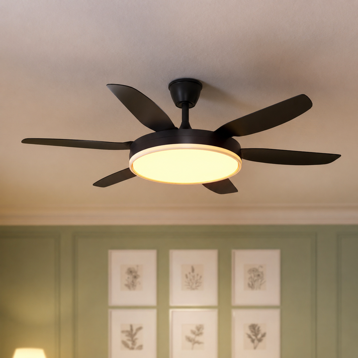 Black 56inch Ceiling Fan Light with Remote
