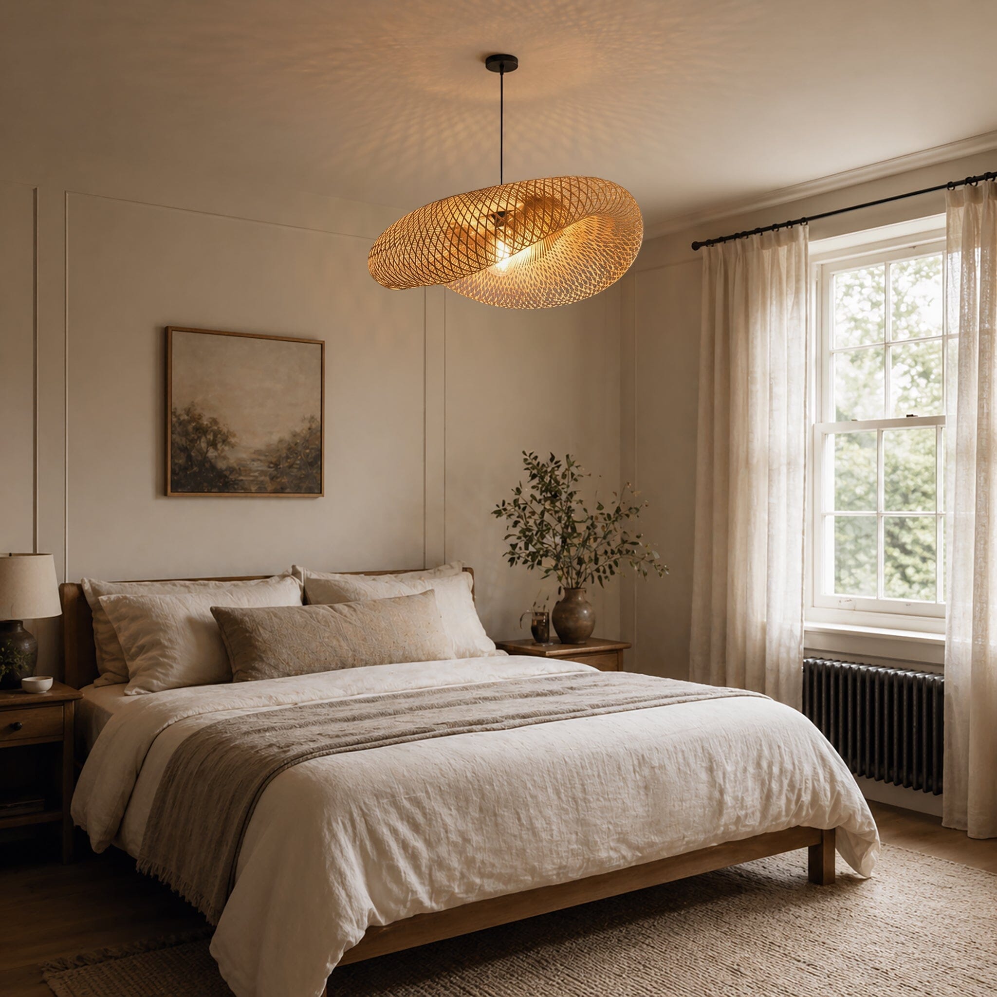 Lightsin Eco-Friendly Handmade Bamboo Pendant Light 60/80cm for Dining Room & Living Room Lightsin UK 
