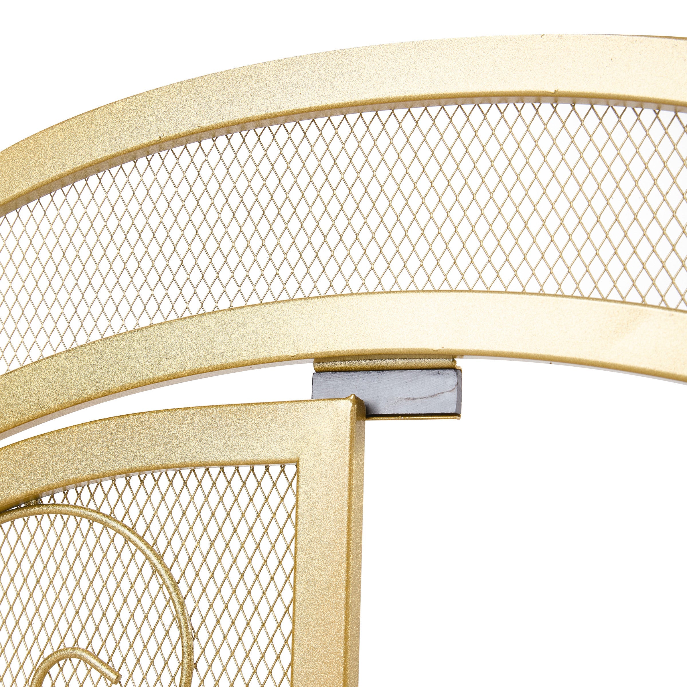 Iron Fireplace Screen Gold Powder Coated – 90x32x78.8cm