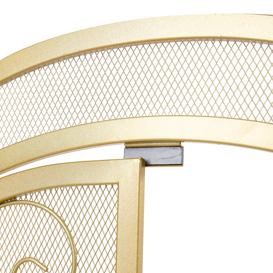 Iron Fireplace Screen Gold Powder Coated – 90x32x78.8cm