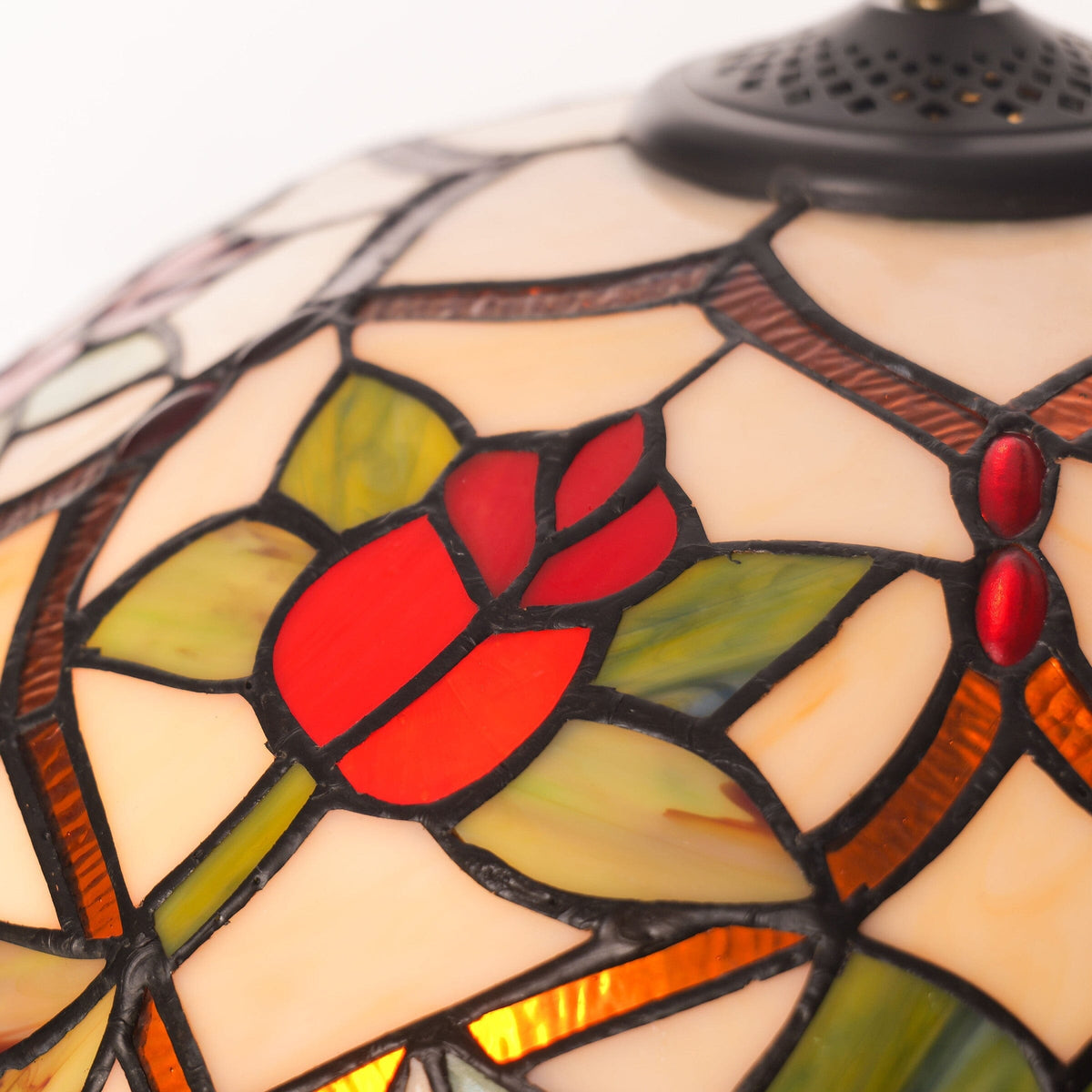 Living Nest UK Tiffany Table Lamp | Handcrafted Stained Glass Rose Series Living Nest UK