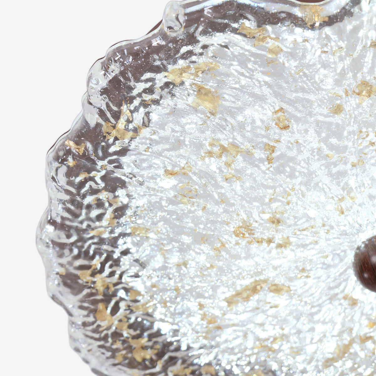 walnut ripple acrylic ceiling light mounted close to the ceiling