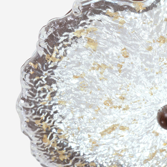 walnut ripple acrylic ceiling light mounted close to the ceiling