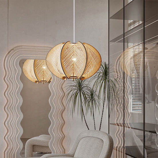 Lightsin Handmade LED Wooden Pendant Light 40/60 Dia Lightsin UK 