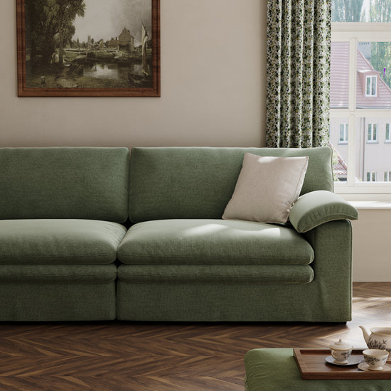 Stylish Lambswool Sofa with Detachable Design