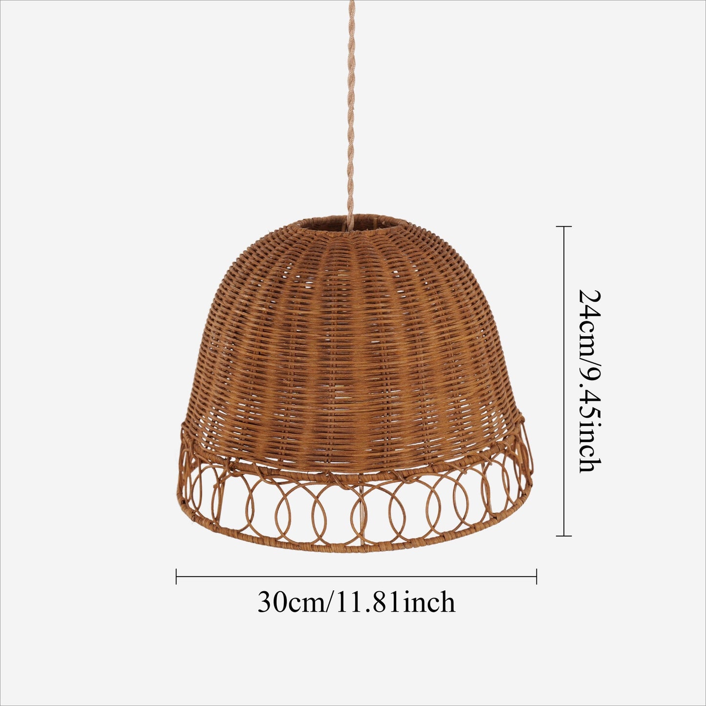 Living Nest UK Handwoven Rattan Pendant Light for Cozy Living Spaces Living Nest UK