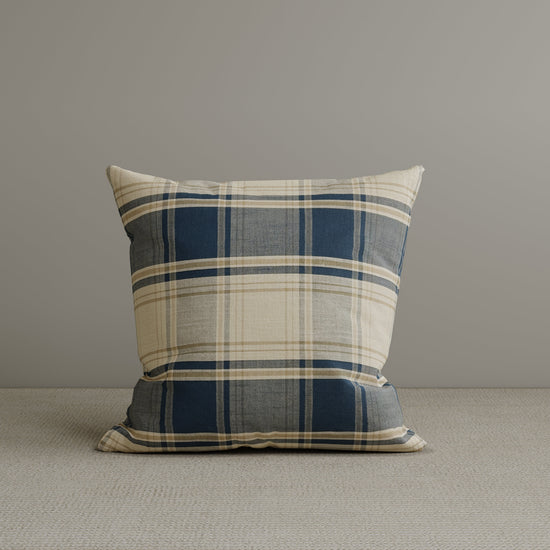 🎁 Square Exclusive Design Cushion in Dark Blue Checkered Cotton Linen, 45*45CM (100% off)