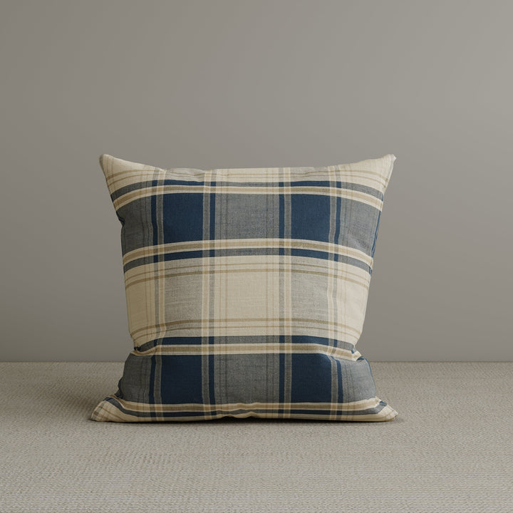 🎁 Square Exclusive Design Cushion in Dark Blue Checkered Cotton Linen, 45*45CM (100% off)