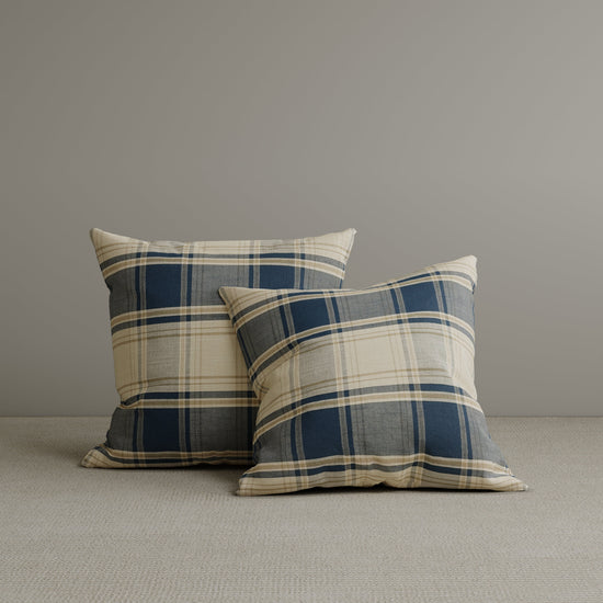 🎁 Square Exclusive Design Cushion in Dark Blue Checkered Cotton Linen, 45*45CM (100% off)