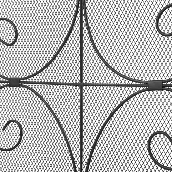 Iron Fireplace Screen Black Powder Coated – 90x32x78.8cm