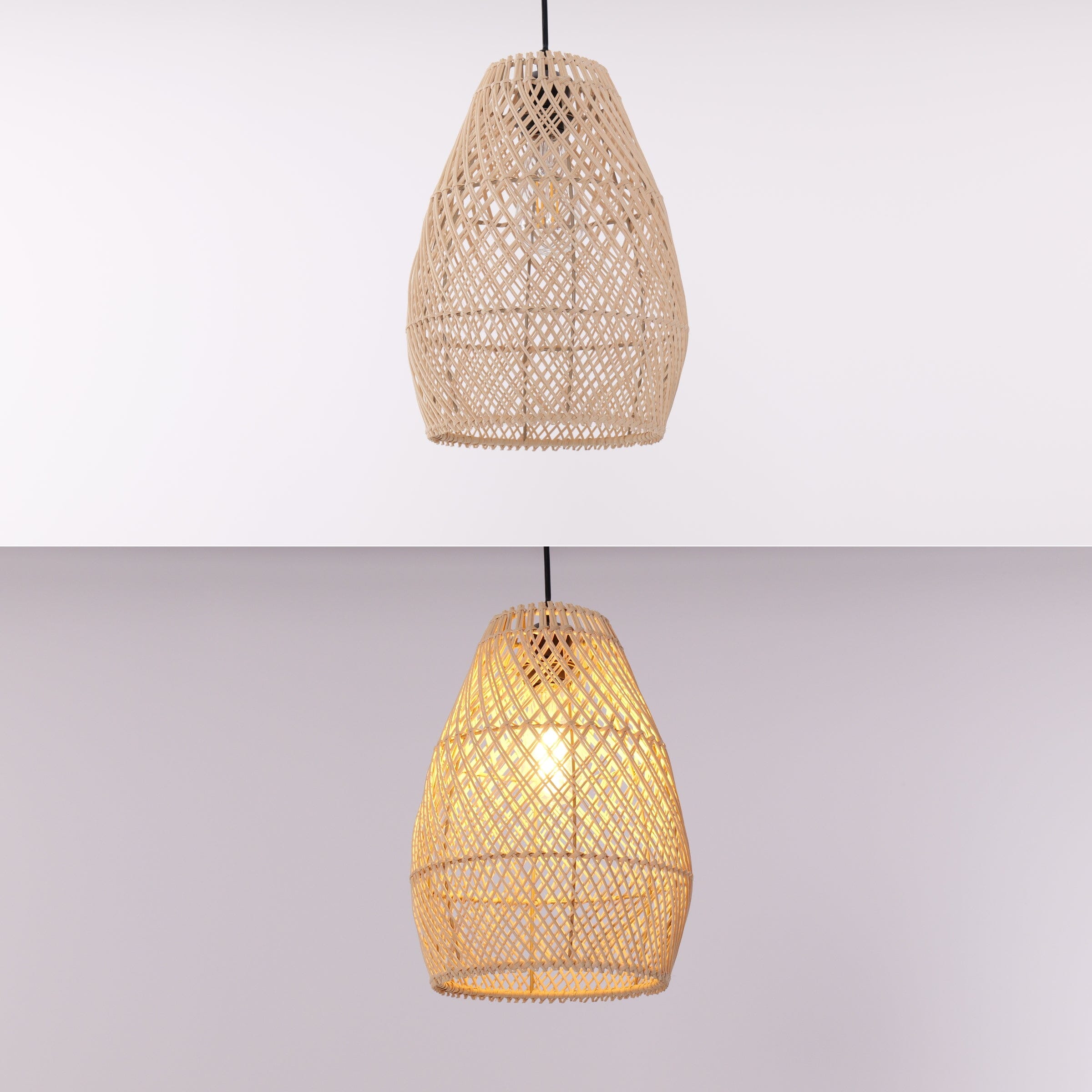Living Nest UK Eco-Friendly Rustic Rattan Pendant Light For Home Decor Living Nest UK