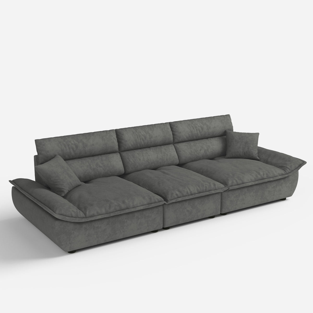 Adjustable Backrest Sailboat Corduroy Sofa Green