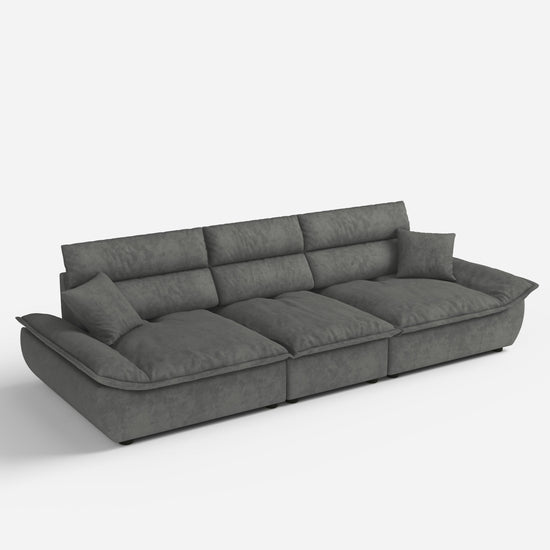 Adjustable Backrest Sailboat Corduroy Sofa Green