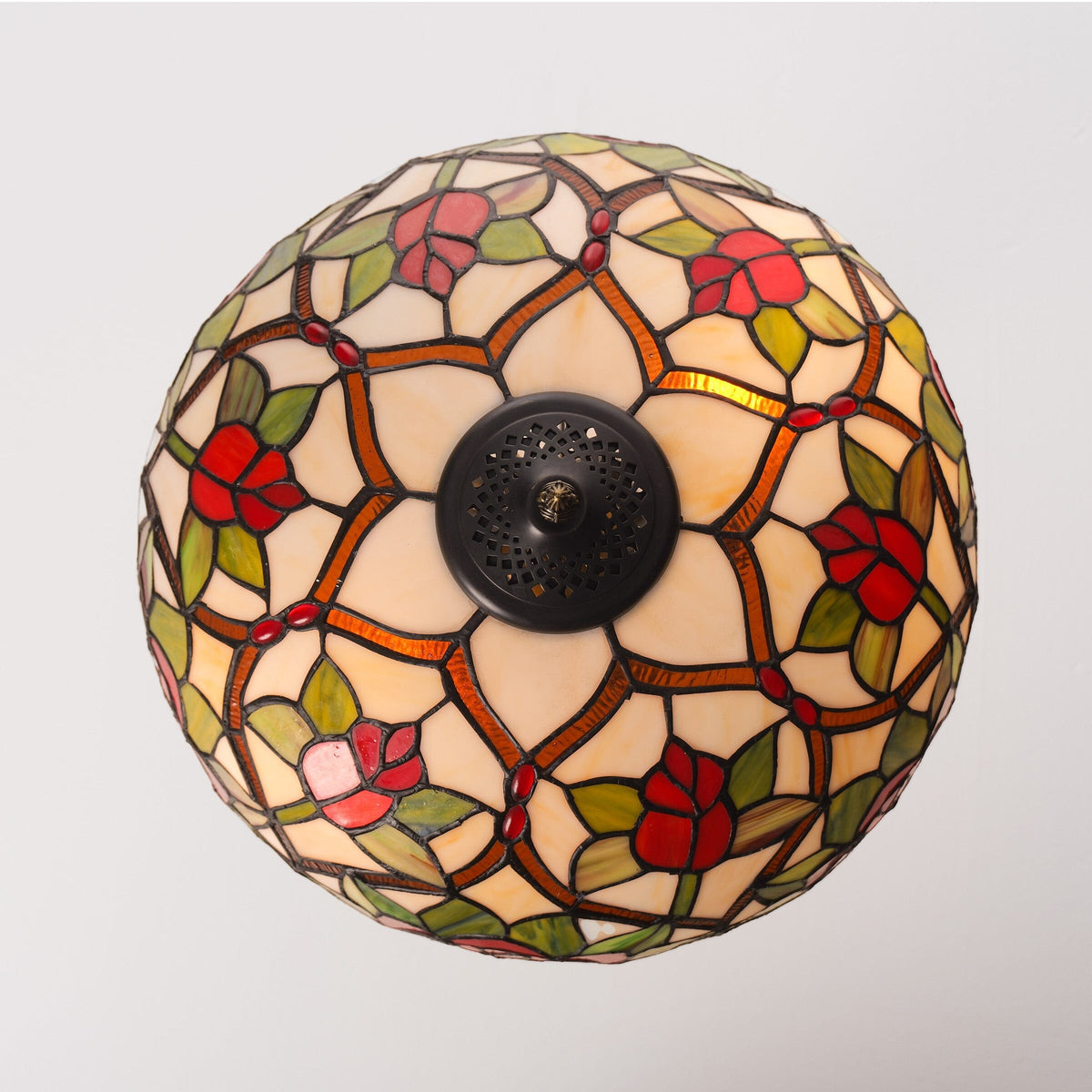 Living Nest UK Tiffany Table Lamp | Handcrafted Stained Glass Rose Series Living Nest UK