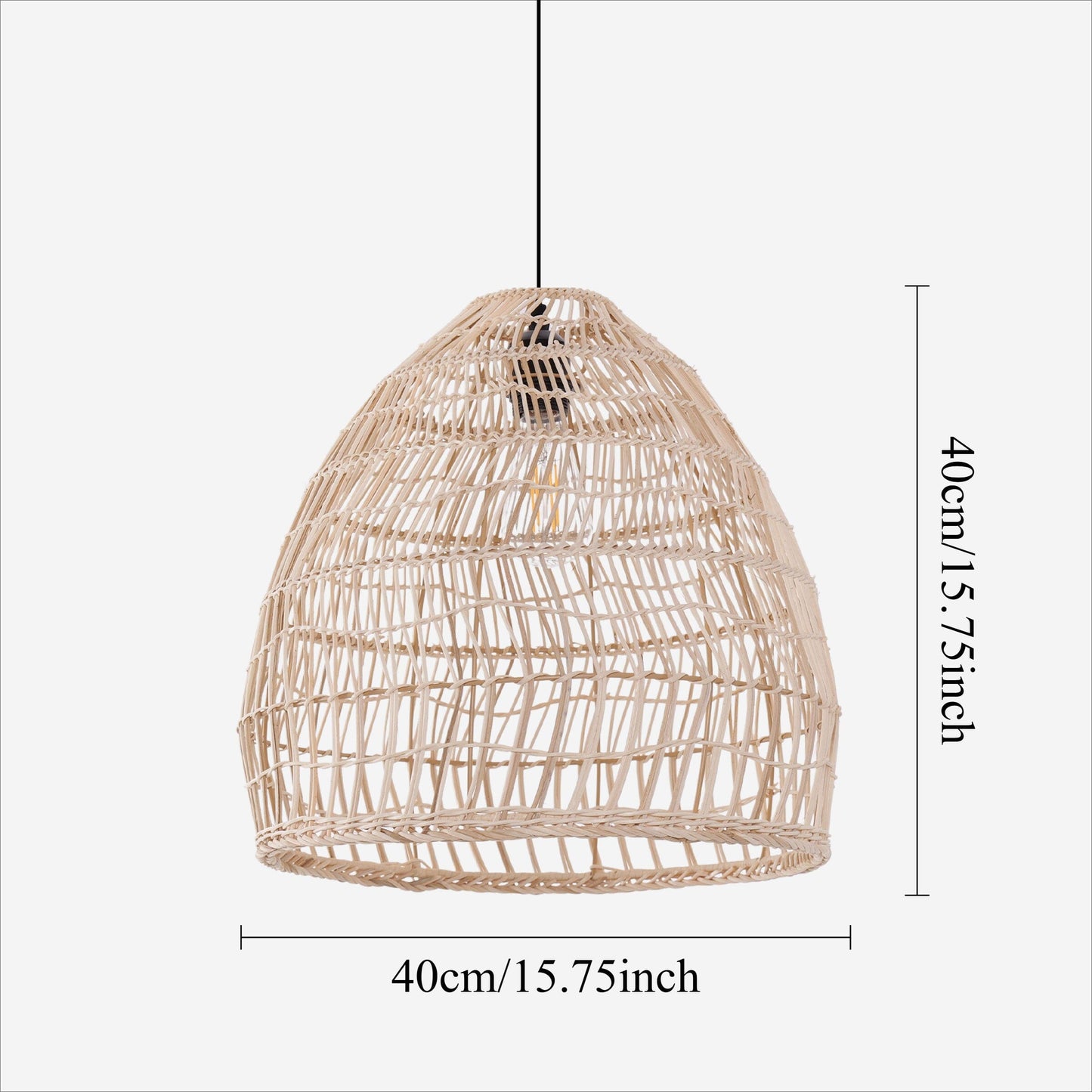 Lightsin Woven Rattan Dome Pendant Light for Rustic Interiors Lightsin UK 