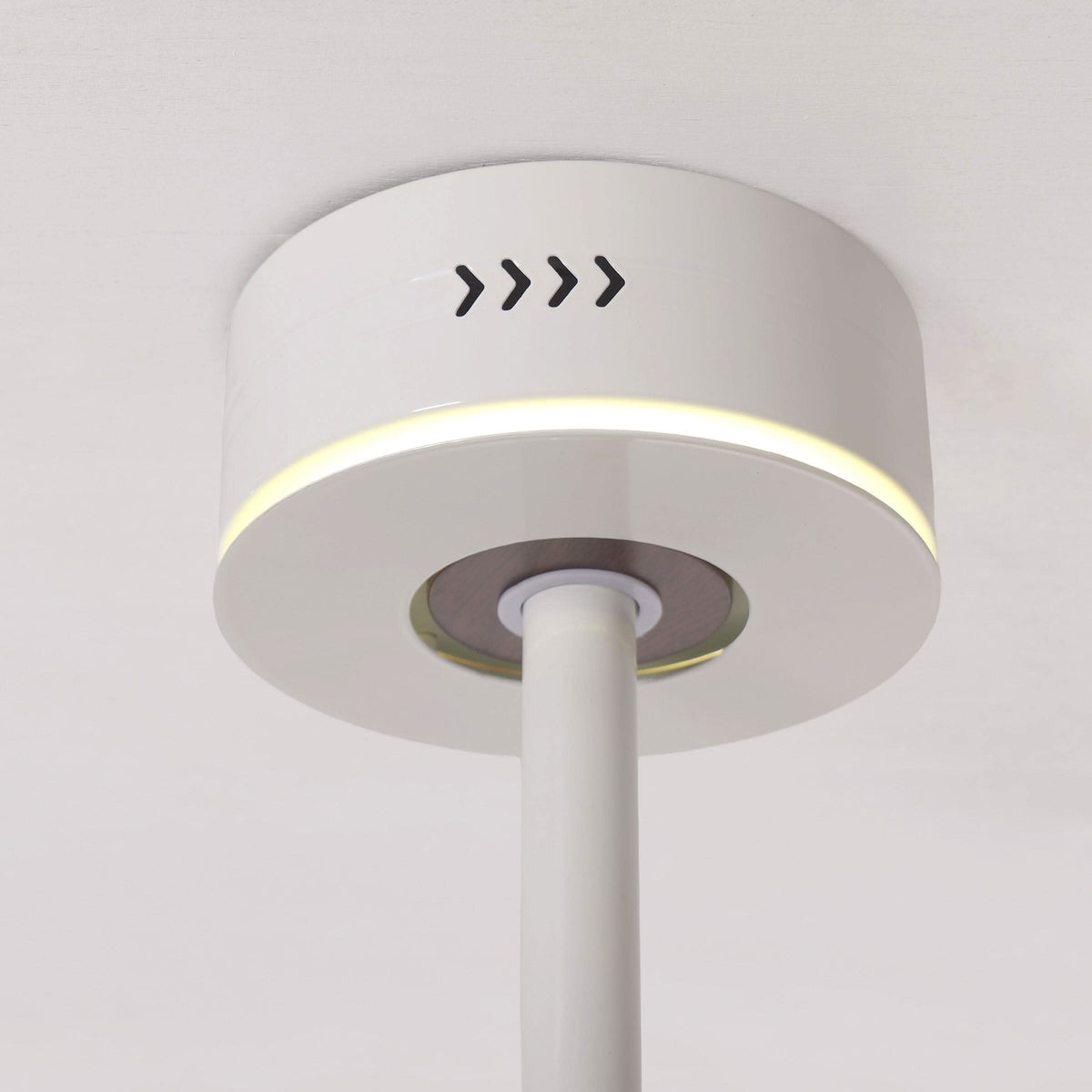 48 inch reversible ceiling fan with LED light installed in a living room