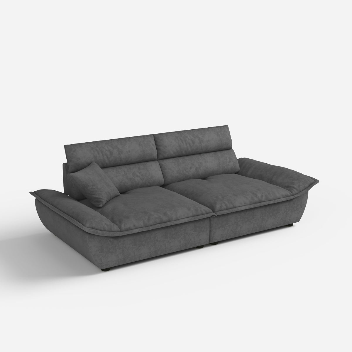 Adjustable Backrest Sailboat Corduroy Sofa Green