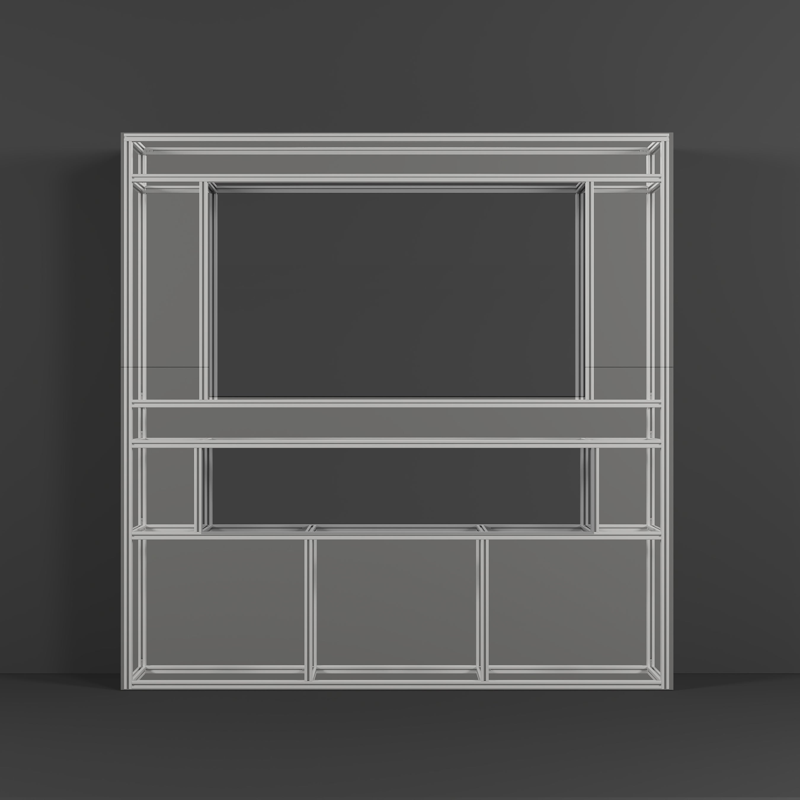 Easy-to-Install Aluminum Profile Media Wall Frame